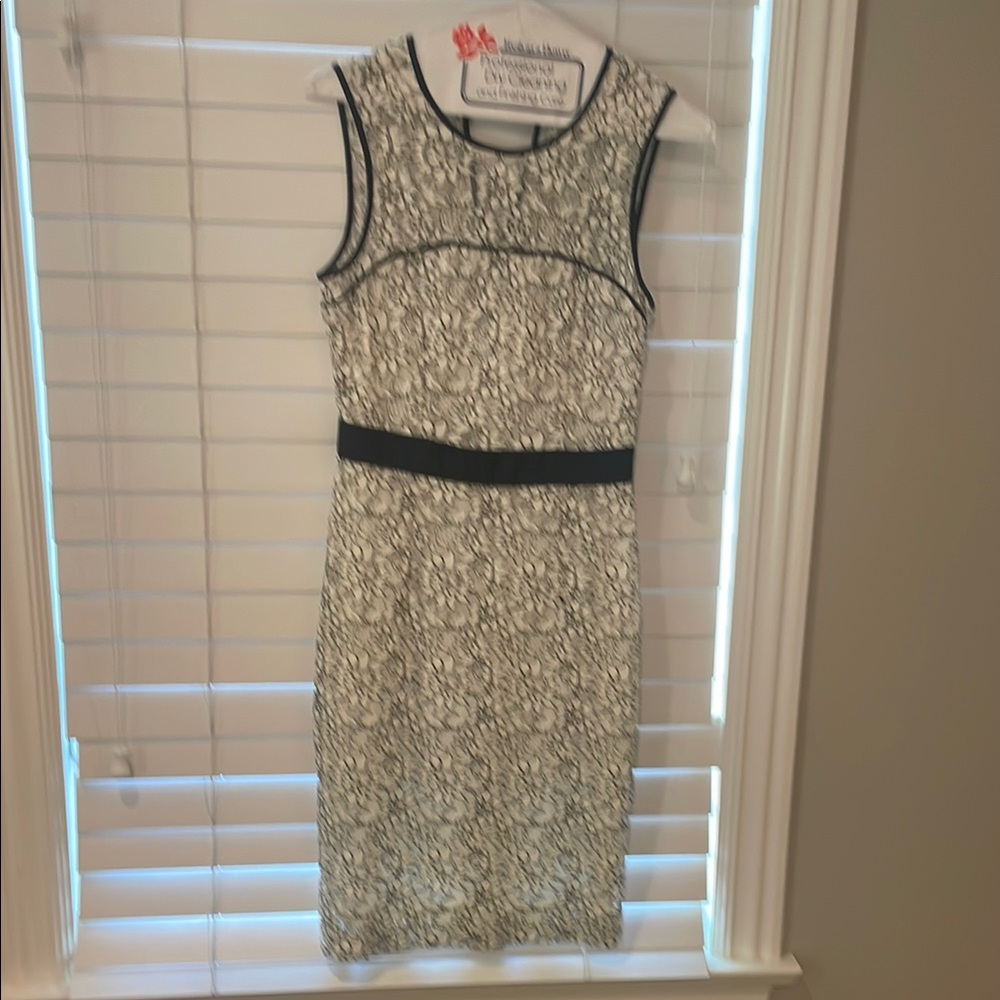 Banana Republic, adorable white & navy blue dress. 
Size 0